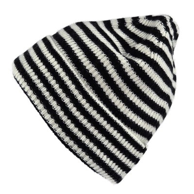 Mössor - Gårda Saint-Gervais Striped Wool Mix Beanie (svart/vit)