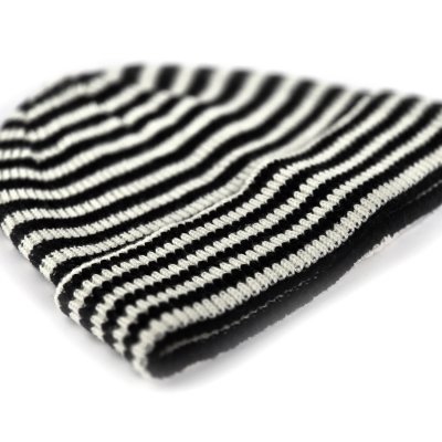 Mössor - Gårda Saint-Gervais Striped Wool Mix Beanie (svart/vit)
