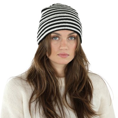 Mössor - Gårda Saint-Gervais Striped Wool Mix Beanie (svart/vit)