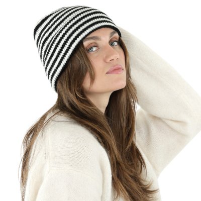 Mössor - Gårda Saint-Gervais Striped Wool Mix Beanie (svart/vit)