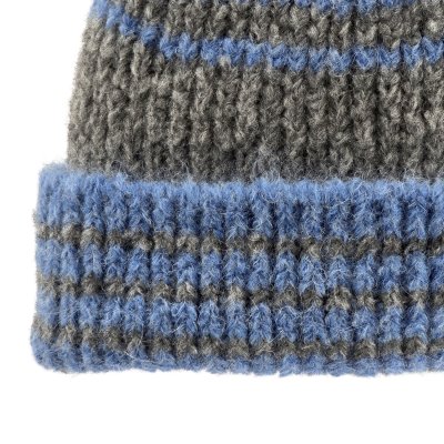 Mössor - Gårda Verbier Striped Wool Mix Beanie (grå/blå)