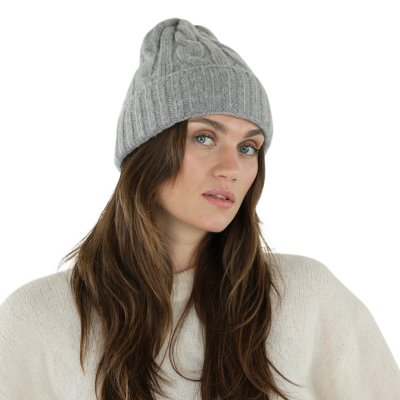 Mössor - Gårda Bad Gastein Cable Knit Wool Mix Beanie (grå)