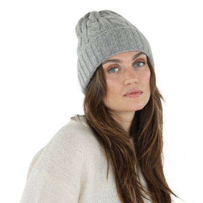 Mössor - Gårda Bad Gastein Cable Knit Wool Mix Beanie (grå)