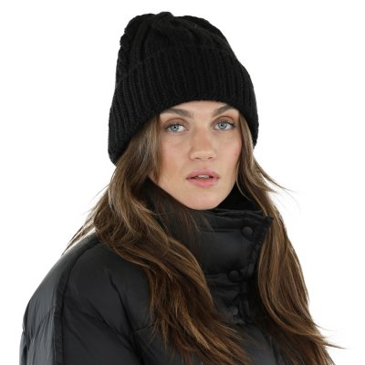 Mössor - Gårda Bormio Cable Knit Wool Mix Beanie (svart)