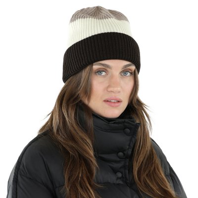 Mössor - Gårda Courchevel Merino Wool Beanie (beige/offwhite/brun)