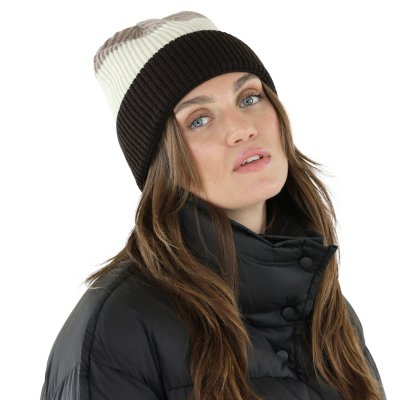 Mössor - Gårda Courchevel Merino Wool Beanie (beige/offwhite/brun)