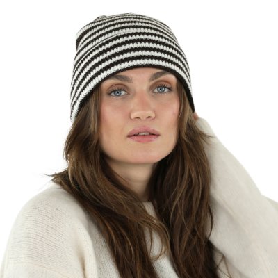 Mössor - Gårda Saint-Gervais Striped Wool Mix Beanie (brun/vit)