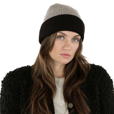 Mössor - Gårda St. Moritz Merino Wool Beanie (brun/beige)