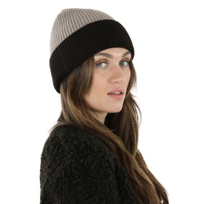 Mössor - Gårda St. Moritz Merino Wool Beanie (brun/beige)