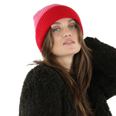 Mössor - Gårda St. Moritz Merino Wool Beanie (röd/rosa)
