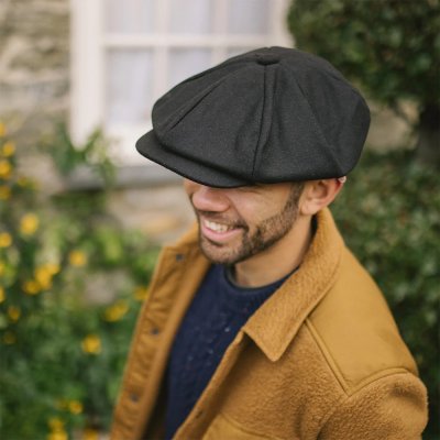 Gubbkeps / Flat cap - Jaxon Big Apple Newsboy Cap (svart)