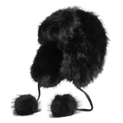 Pälsmössa - Gårda Tortel Faux Fur Trapper Hat (svart)