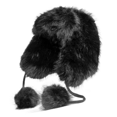 Pälsmössa - Gårda Tortel Faux Fur Trapper Hat (svart)