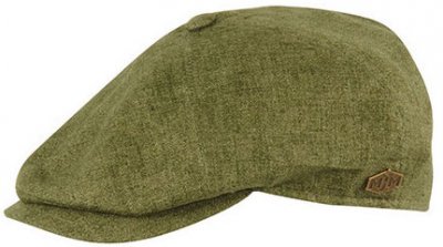 Gubbkeps / Flat cap - MJM Rebel Linen (grön)