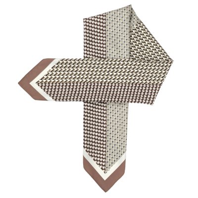 Scarf - Gårda Narbonne Satin Scarf (brun/vit)