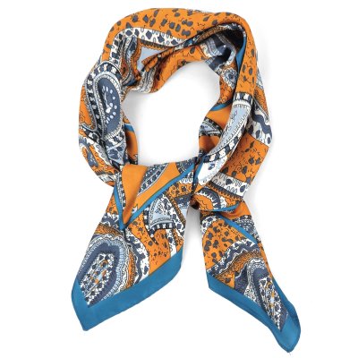 Scarf - Gårda Paisley Satin Scarf (orange)