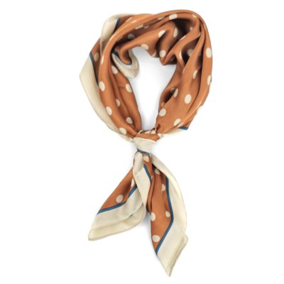 Scarf - Gårda Polka Dot Satin Scarf (orange)