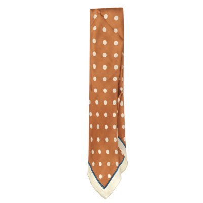 Scarf - Gårda Polka Dot Satin Scarf (orange)