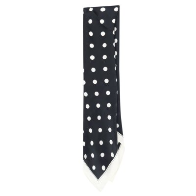 Scarf - Gårda Polka Dot Satin Scarf (svart)