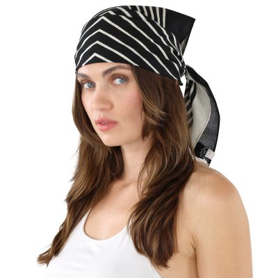 Scarf - Gårda Tabriz Satin Scarf (svart/creme)