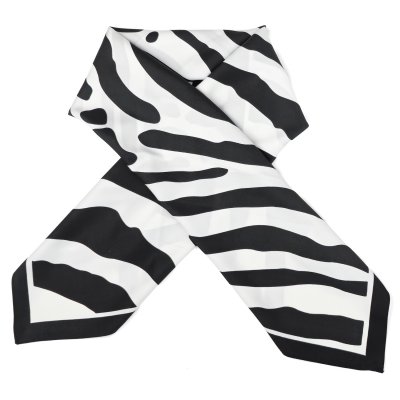 Scarf - Gårda Zebra Satin Scarf (svart)