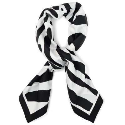 Scarf - Gårda Zebra Satin Scarf (svart)