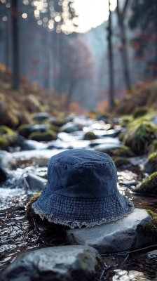 Hattar - Gårda Brooke Denim Bucket Hat (mörkblå)