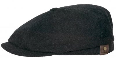 Flat cap - Stetson Hatteras Wool/Cashmere (antrasiitti)