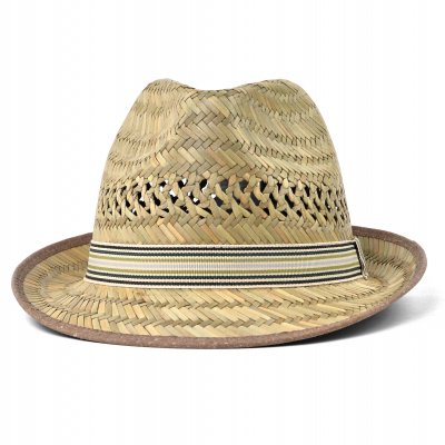 Stråhatt - Gårda Agulo Natural Straw Trilby (natur/creme)