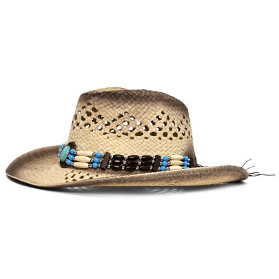 Stråhatt - Gårda Antibes Western Hat (natur)