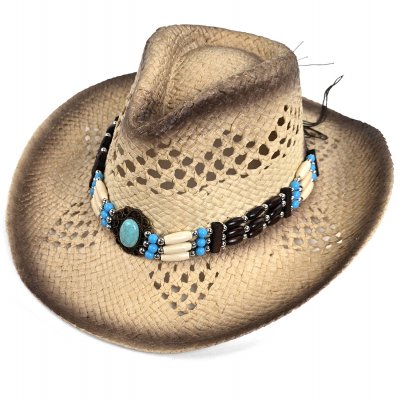 Stråhatt - Gårda Antibes Western Hat (natur)