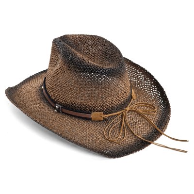 Stråhatt - Gårda Barcelona Western Hat (brun)