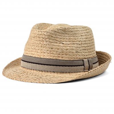 Stråhatt - Gårda Benijo Raffia Trilby (natur/taupe)