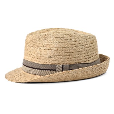 Stråhatt - Gårda Benijo Raffia Trilby (natur/taupe)