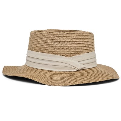 Stråhatt - Gårda Corfu Gambler (khaki/rosa)