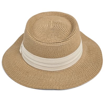 Stråhatt - Gårda Corfu Gambler (khaki/rosa)