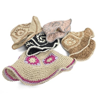 Stråhatt - Gårda Crete Bucket hat (natur/multi)