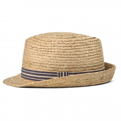 Stråhatt - Gårda Marzagan Raffia Trilby (natur/blå)