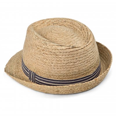 Stråhatt - Gårda Marzagan Raffia Trilby (natur/blå)