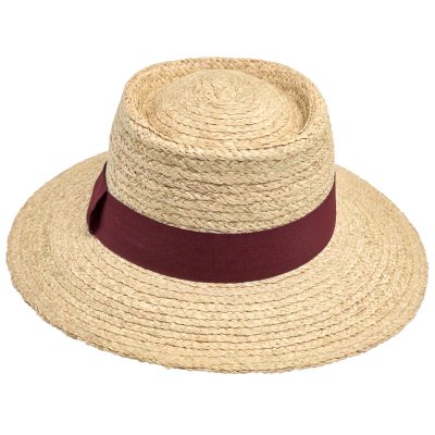 Stråhatt - Gårda Palma Gambler (natur/röd)