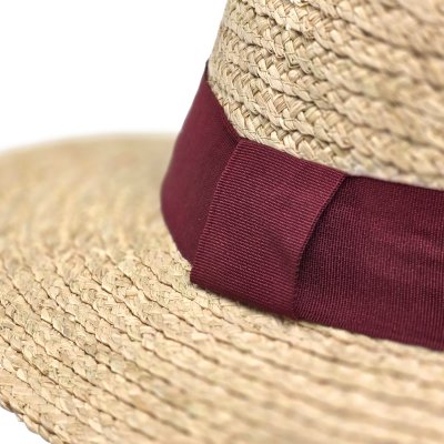Stråhatt - Gårda Palma Gambler (natur/röd)