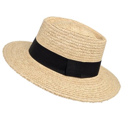 Stråhatt - Gårda Palma Gambler (natur/svart)