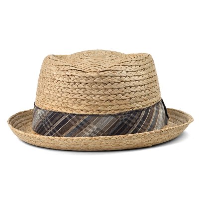 Stråhatt - Gårda Tarajal Raffia Trilby (ljus natur/grå)