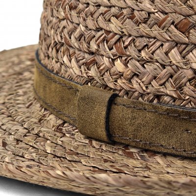 Stråhatt - Gårda Tenerife Raffia Fedora (natur/brun)