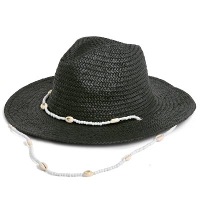 Stråhatt - Gårda Valencia Fedora (svart)