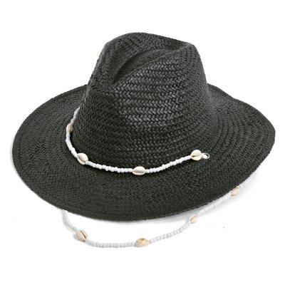 Stråhatt - Gårda Valencia Fedora (svart)