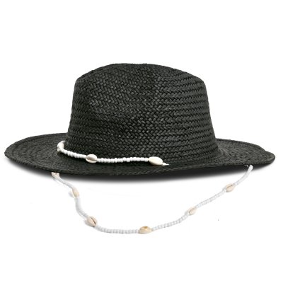 Stråhatt - Gårda Valencia Fedora (svart)