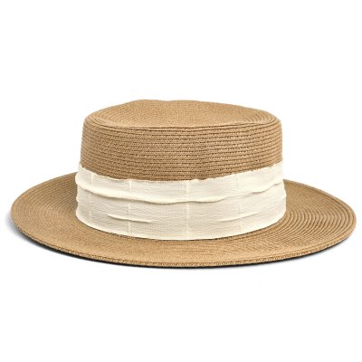 Stråhatt - Gårda Valletta Boater (khaki)