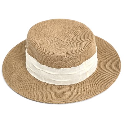 Stråhatt - Gårda Valletta Boater (khaki)