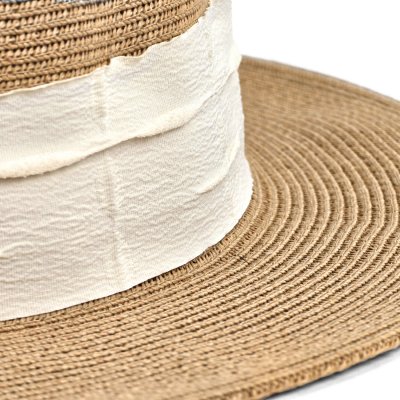 Stråhatt - Gårda Valletta Boater (khaki)
